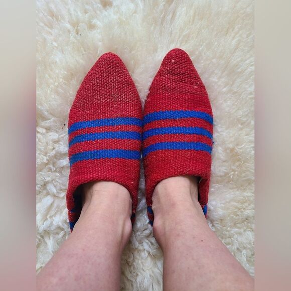 NWT Upcycled Moroccan Rug Slippers Size M [Womens 7-8] - Picture 3 of 10